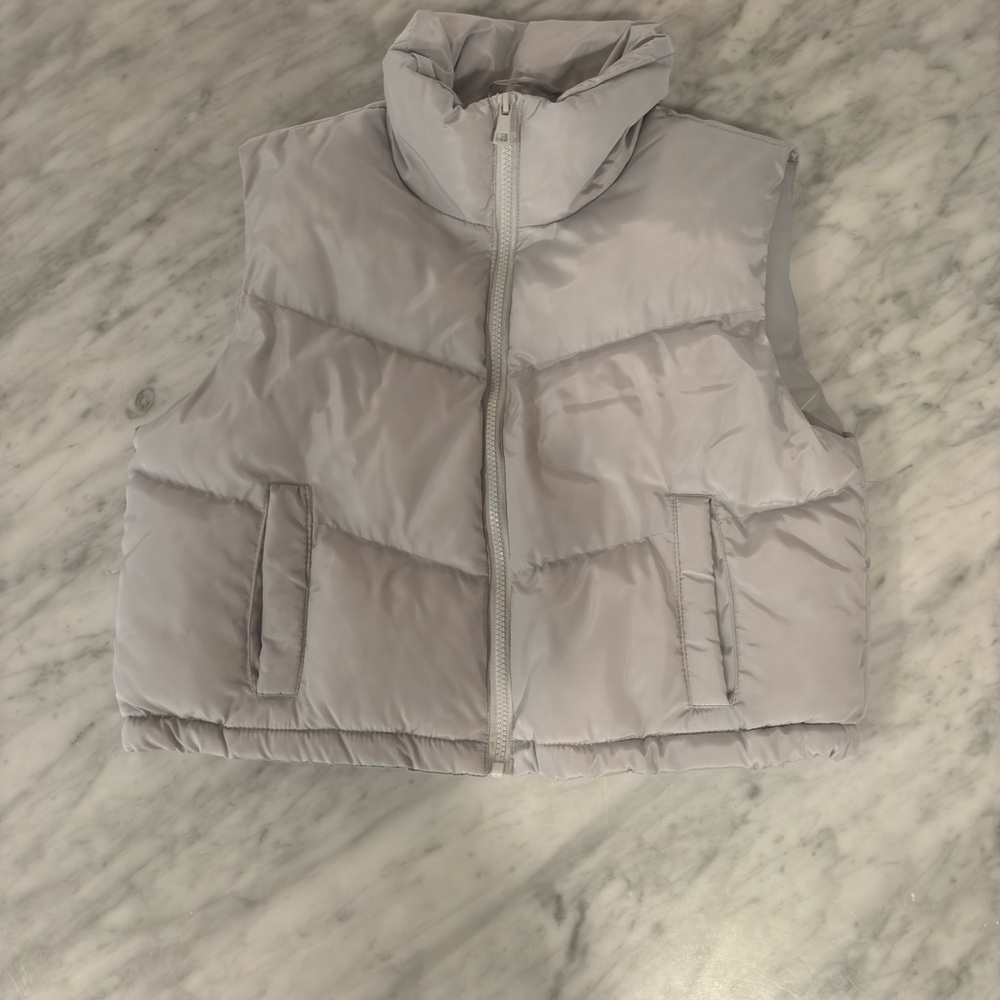 Light Gray Puffer Vest